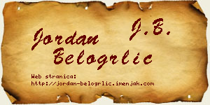 Jordan Belogrlić vizit kartica